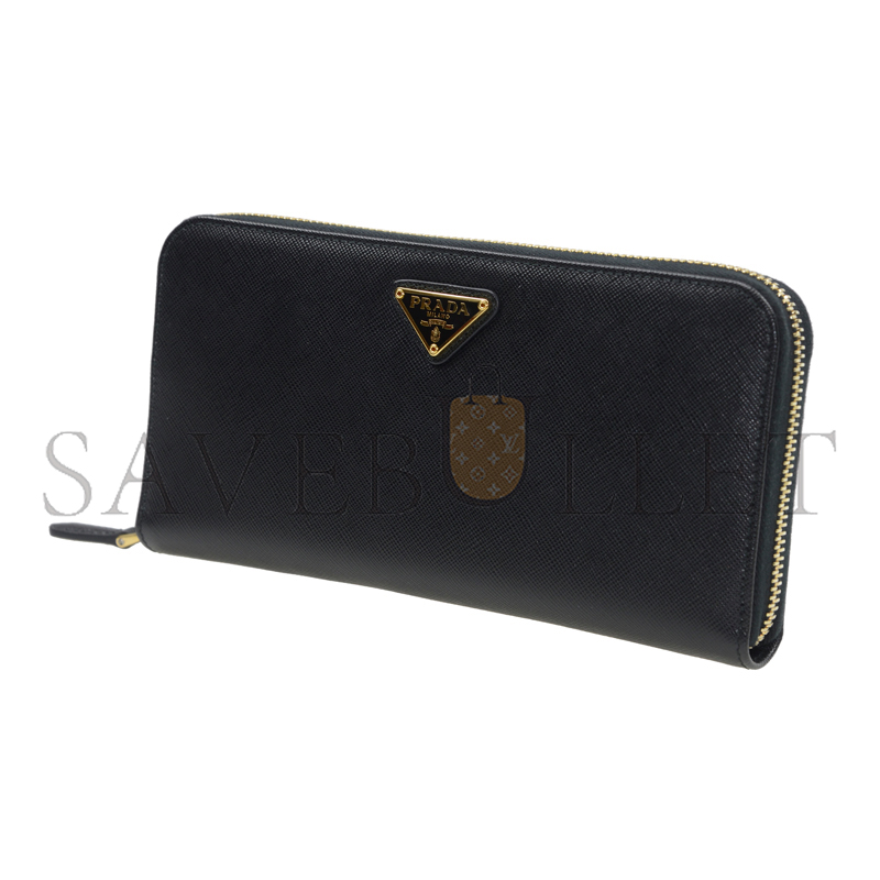 Pra*a leather zip wallet 1m0506 (19*11*2cm)